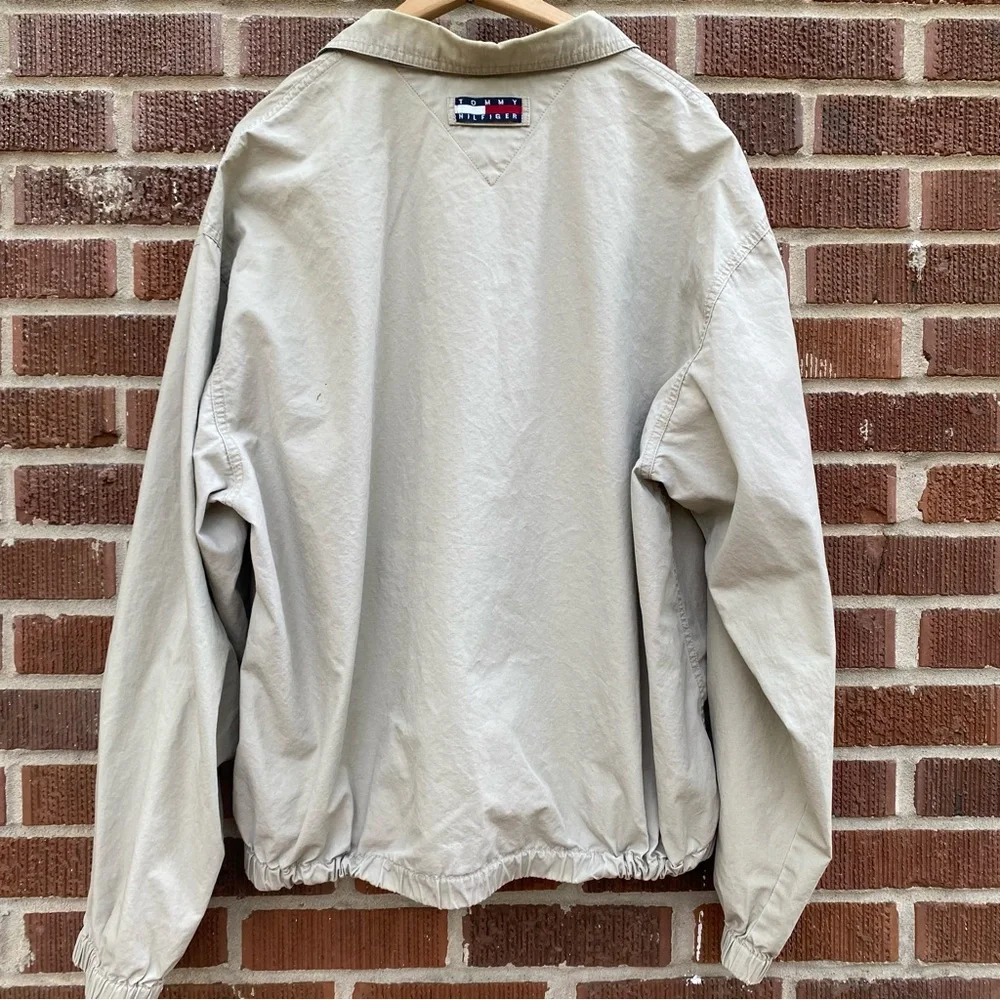 Vintage Tommy Hilfiger Light zip up Tan Jacket Size XL - Picture 9 of 11